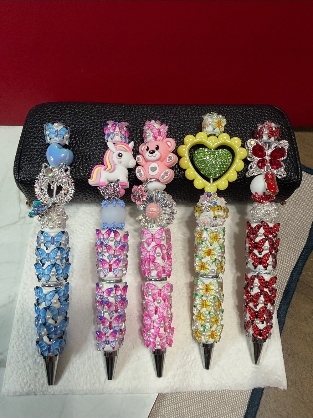Kids Beaded Character Pens — Assorted Bright Colors. Individual price $12.00